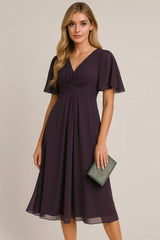 Μόδα Αμιγές χρώμα και V-λαιμός Μέση περιποίηση Casual Large