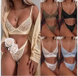 Ladies Lace Three-Point Bra Sling -1