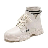 Martin boots women tide single boots short boots women-White-1