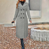 Double-Breasted Wool Midi Coat