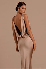 Mermaid Satin Bridesmaid Gown