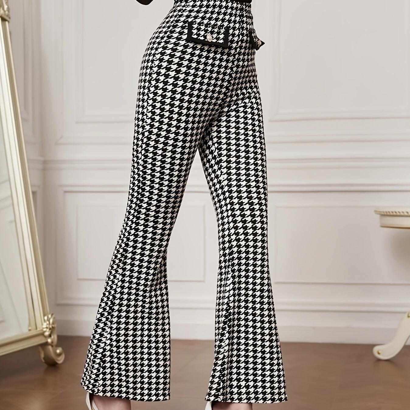 Houndstooth Flare Pants