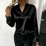 Elegant V-Neck Blouse Shirt
