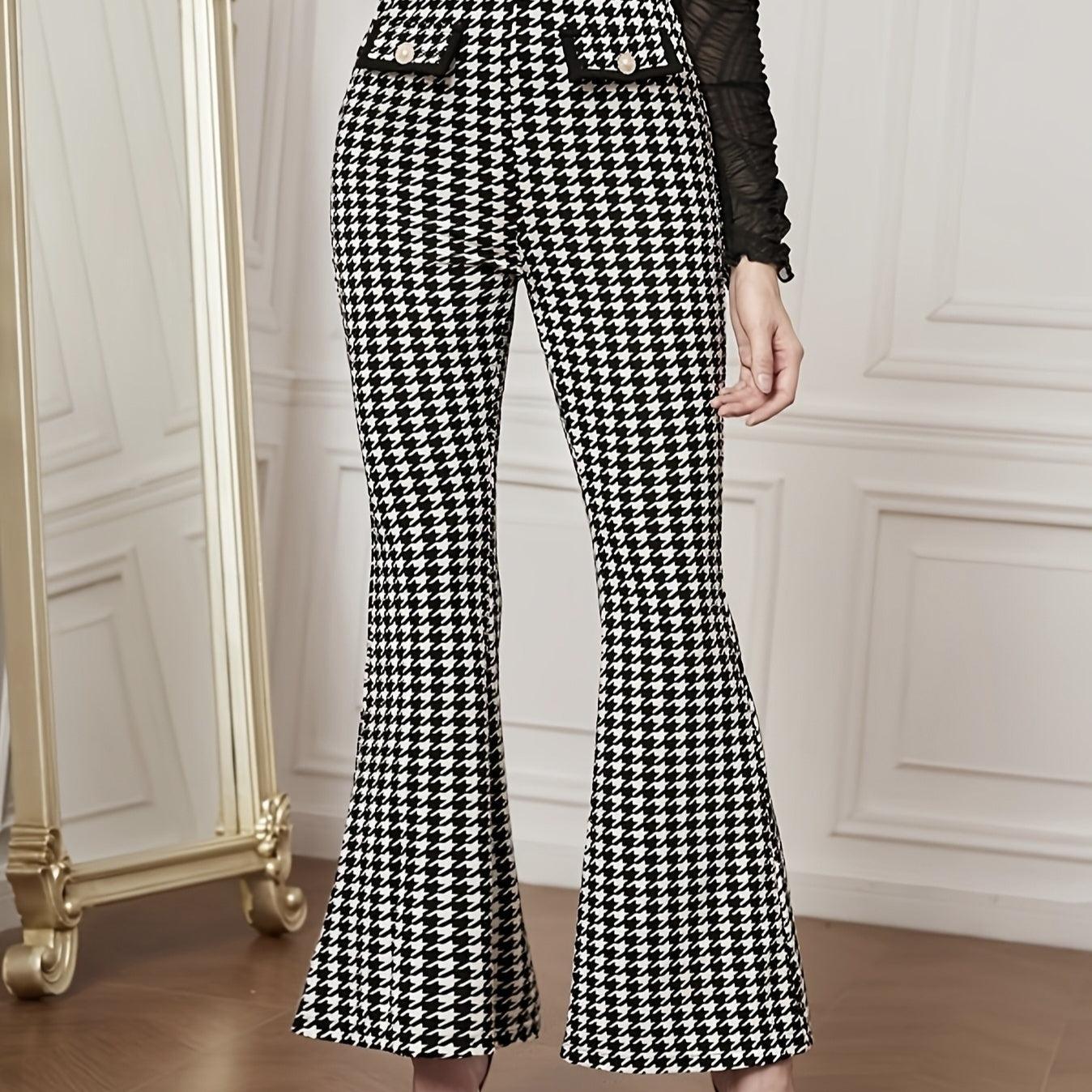 Houndstooth Flare Pants