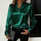 Elegant V-Neck Blouse Shirt