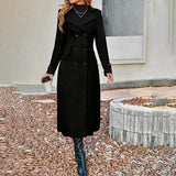Double-Breasted Wool Midi Coat