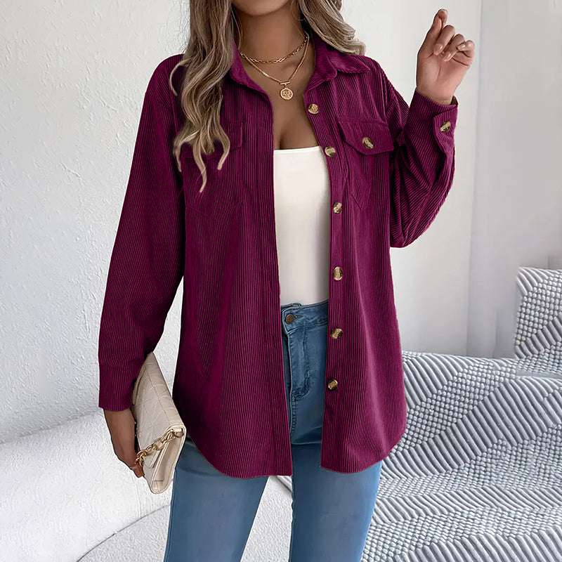 Corduroy Shirt Jacket for Women