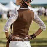 Lace Trim V-Neck Blouse Elegance