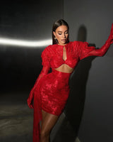 Cut Out Red Dress Isla