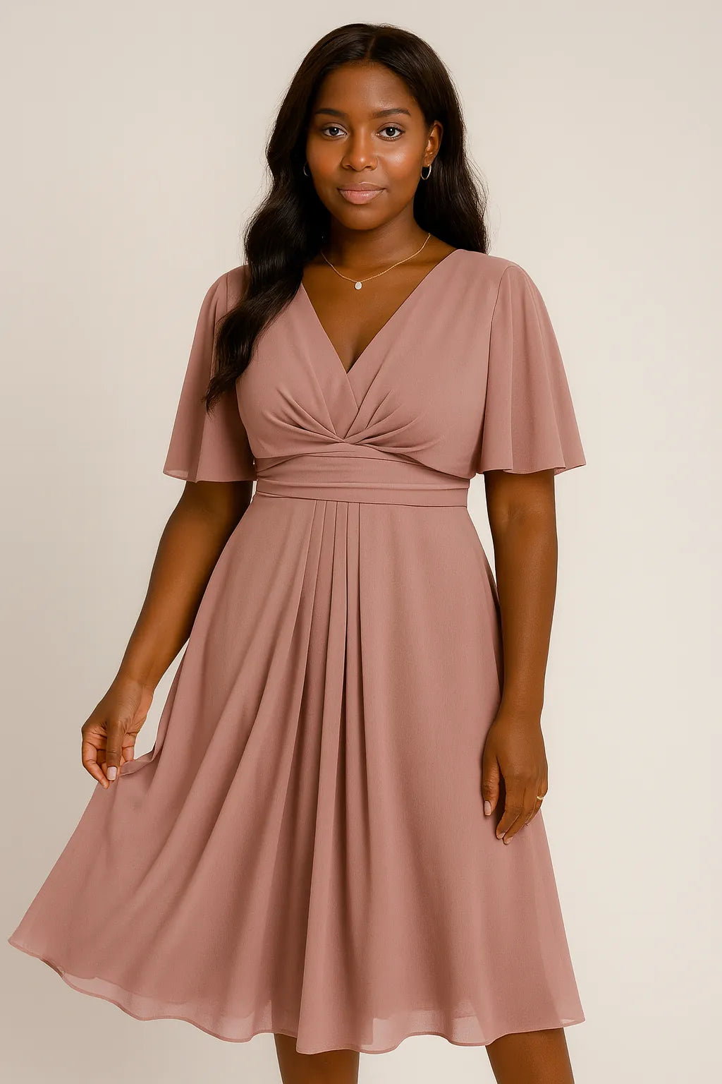 Μόδα Αμιγές χρώμα και V-λαιμός Μέση περιποίηση Casual Large