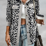 Leopard Print Long Sleeve Jacket