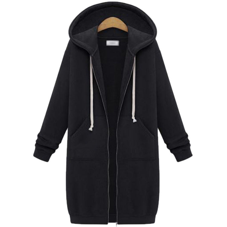 Hooded Fleece Longline Jacket