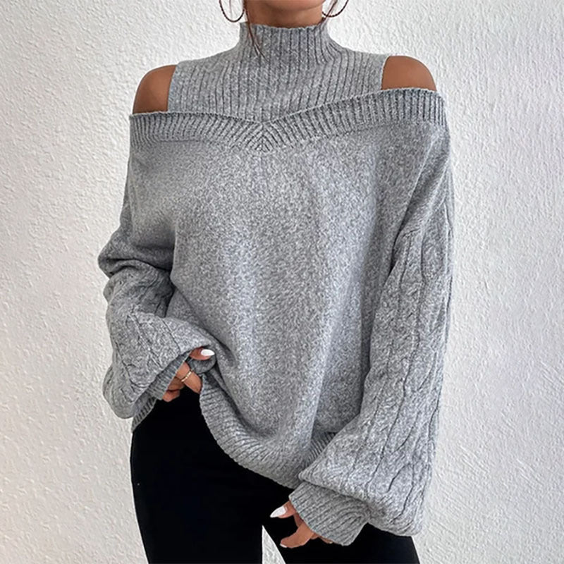 Off-Shoulder Knit Sweater