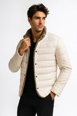 Men’s quilted puffer jacket – lightweight insulated winter coat