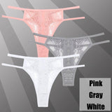 3Pcs/Set Lace Hollow Out Thongs Women Panties Low Waist-Set 3-15