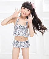 A creative Korean smallfloral swimwear bikinis suit a child-L-4