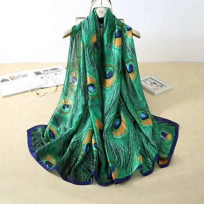 All-in-one Sunscreen Shawl Travel Silk Scarf Women's Beach-Color22-13