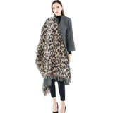 Animal leopard imitation cashmere-Khaki-1