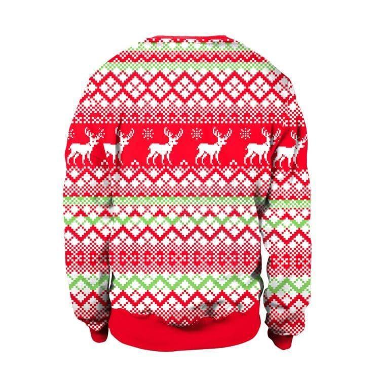 Autumn Winter Fashion Ugly Christmas Sweater Santa Elf Funny-2