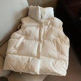 Autumn Winter Y2K Vest Women Thick Warm Down Vest Harajuku-M-7