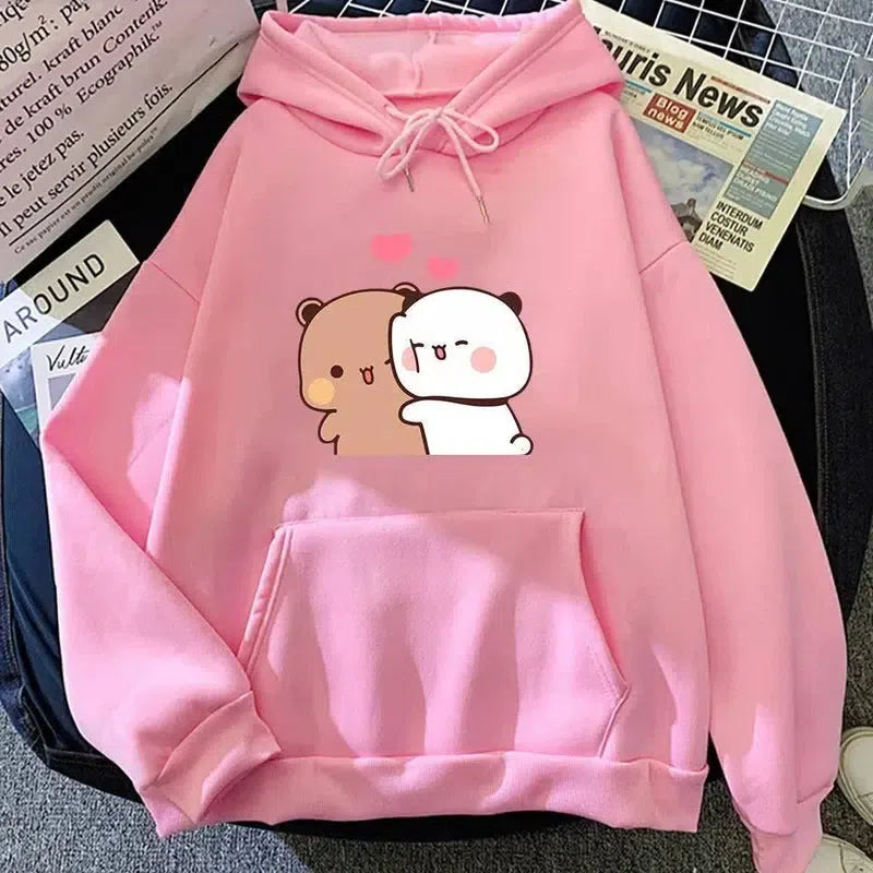 Cartoon Panda Bubu And Dudu Women Plus Size Hoodie-4