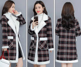 Cashmere Like Thickened Medium Length Cotton Padded Jacket-4