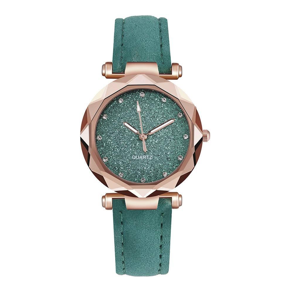 Casual Women Romantic Starry Sky Wrist Watch Leather-8