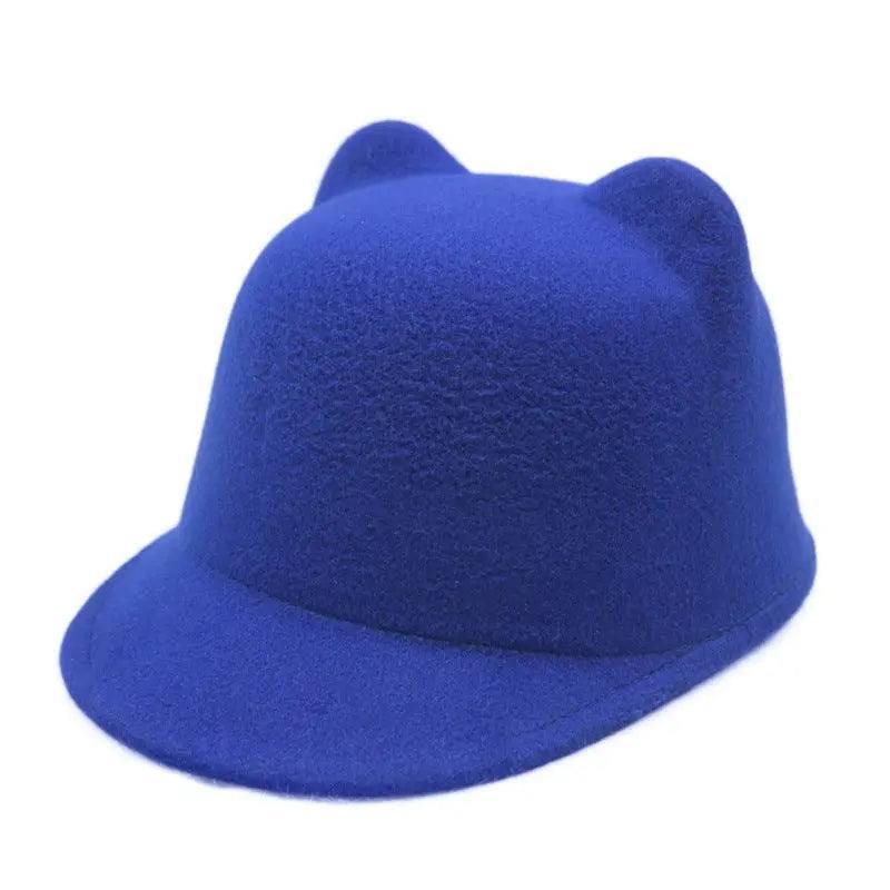 Cat ears Jazz hat top hat-Colorblue-7