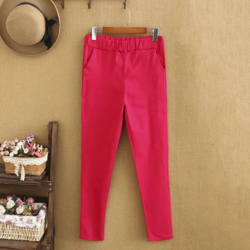 Chic White Trousers for Versatile Outfits-Fuchsia-11