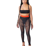 Color Matching Mesh Leggings Women-10