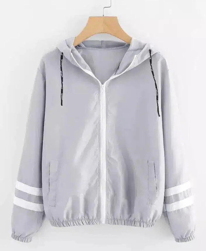 Stylish Double Hooded Jacket for All Seasons-Grey-2