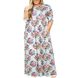 Elegant Floral Maxi Dress | Summer Casual Chic-WHITE-11