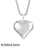 Gold Sliver Hollow Heart-shaped Necklace Ins Simple Versatile Personalized Love Necklace For Women's Jewelry Valentine's Day-7