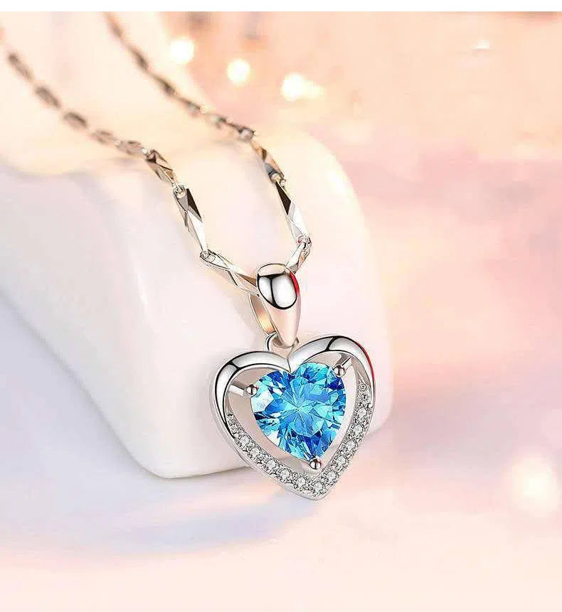 925 Heart-shaped Rhinestones Necklace Luxury Personalized Necklace For Women Jewelry Jewelry Valentine's Day Gift-7