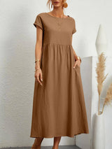 Stylish Comfy Cotton Dresses for Every Occasion-Brown-7