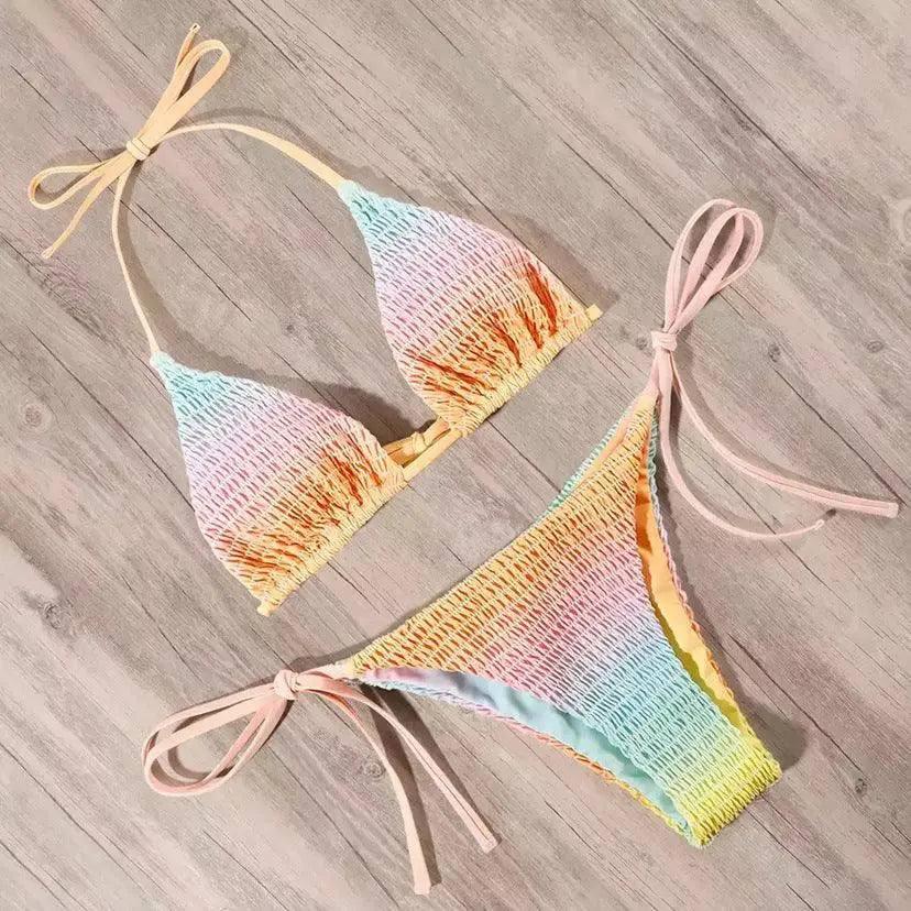 European And American Ladies Split Print Bikini Swimsuit-10style-9