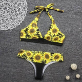 European And American Sexy Three - Point Type Small Daisy-Yellow-2