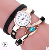 Fashion casual ladies winding table, big eyes ladies winding watch bracelet watch-2