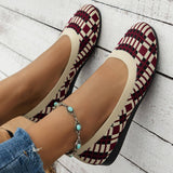 Fashion Plaid Print Flats Shoes Fashion Casual Breathable-2