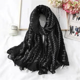 Fashion Tassel Cotton Linen Thin Yarn Scarf-WJ1481-4