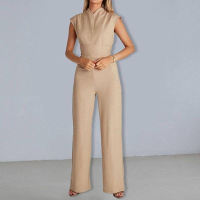 Fashion Women's New Solid Wide Leg Pants Khaki / 4XL-Khaki-5