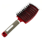 Hairbrush Anti Klit Brushy Haarborstel Women Detangler Hair-Red-51