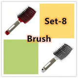 Hairbrush Anti Klit Brushy Haarborstel Women Detangler Hair-Set8-58