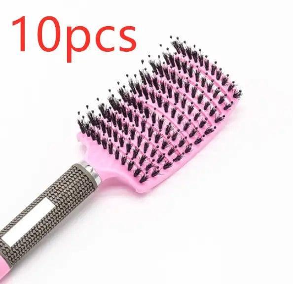 Hairbrush Anti Klit Brushy Haarborstel Women Detangler Hair-Pink-67