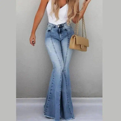 High waist flared jeans-3