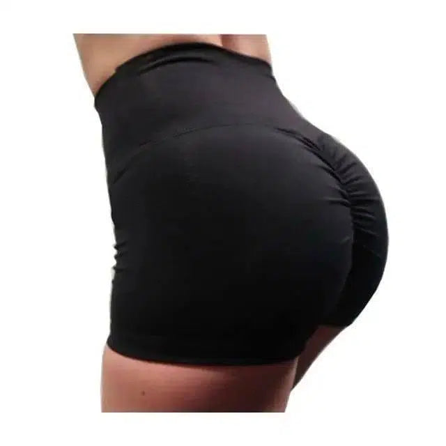 High-Waisted Compression Shorts-Black-6