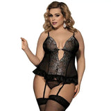 Hot For Women Transparent Crocheted Lenceria Lingerie-M-1