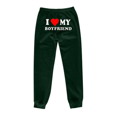 Comfy Love Statement Joggers for Her-Green Back Picture-10