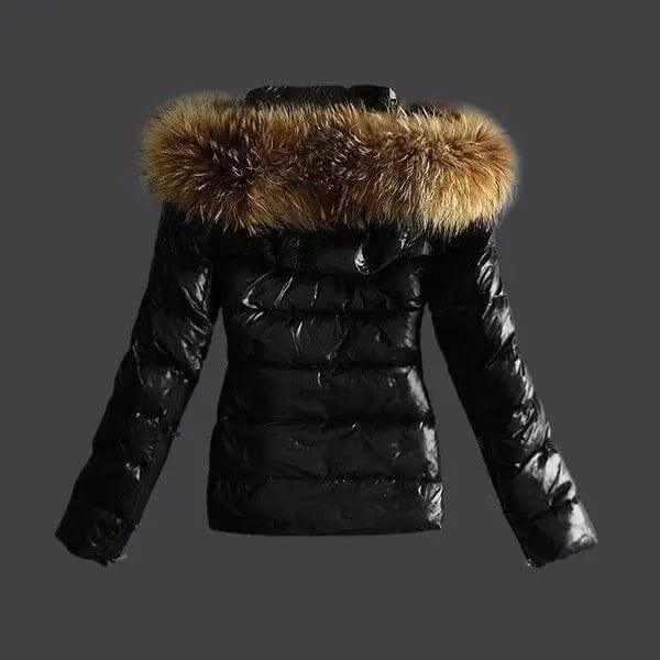 Imitation raccoon fur collar down coat-2