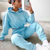 Jogging Suits For Women 2 Piece Sweatsuits Tracksuits Sexy-Blue-5